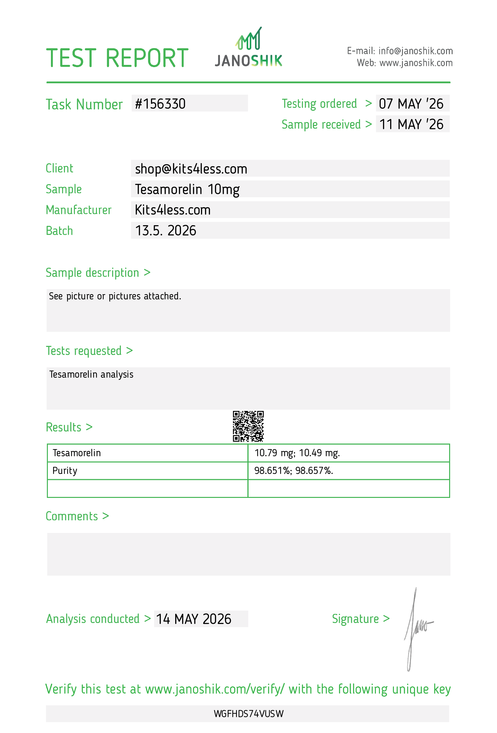 Tesamorelin 100mg Kit