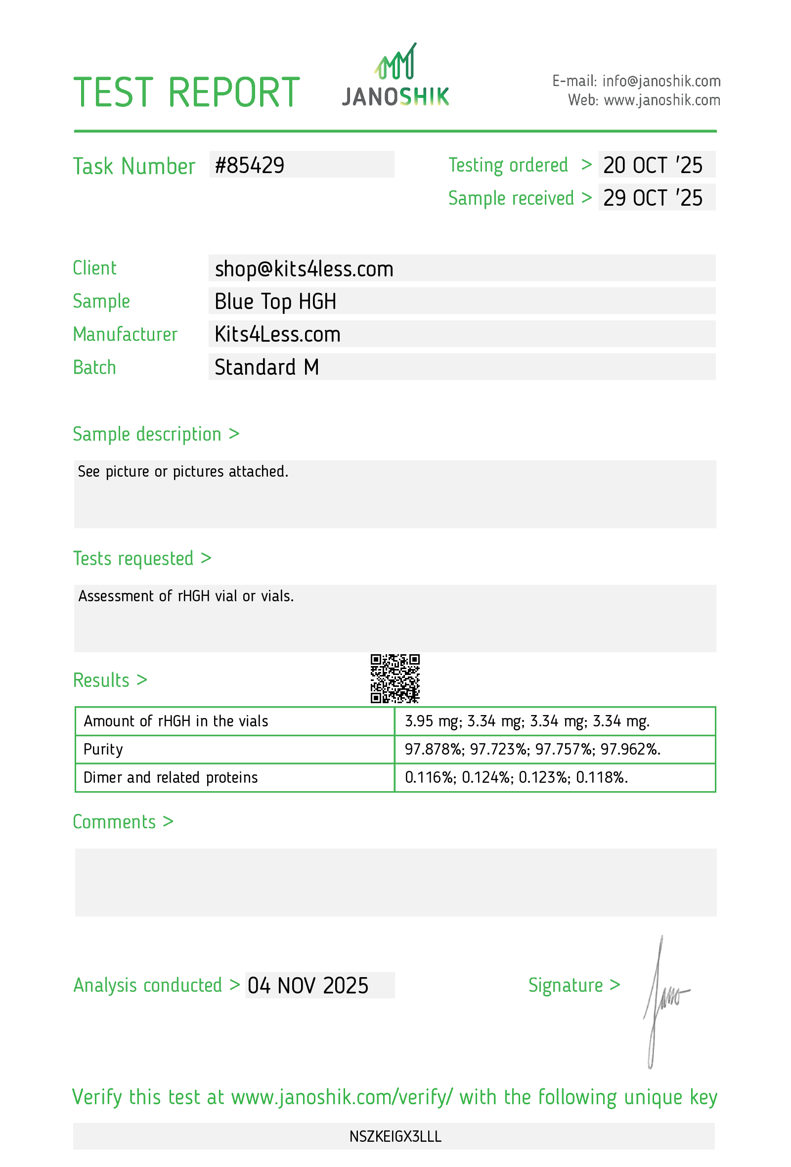 HGH Standard | N HGH Standard