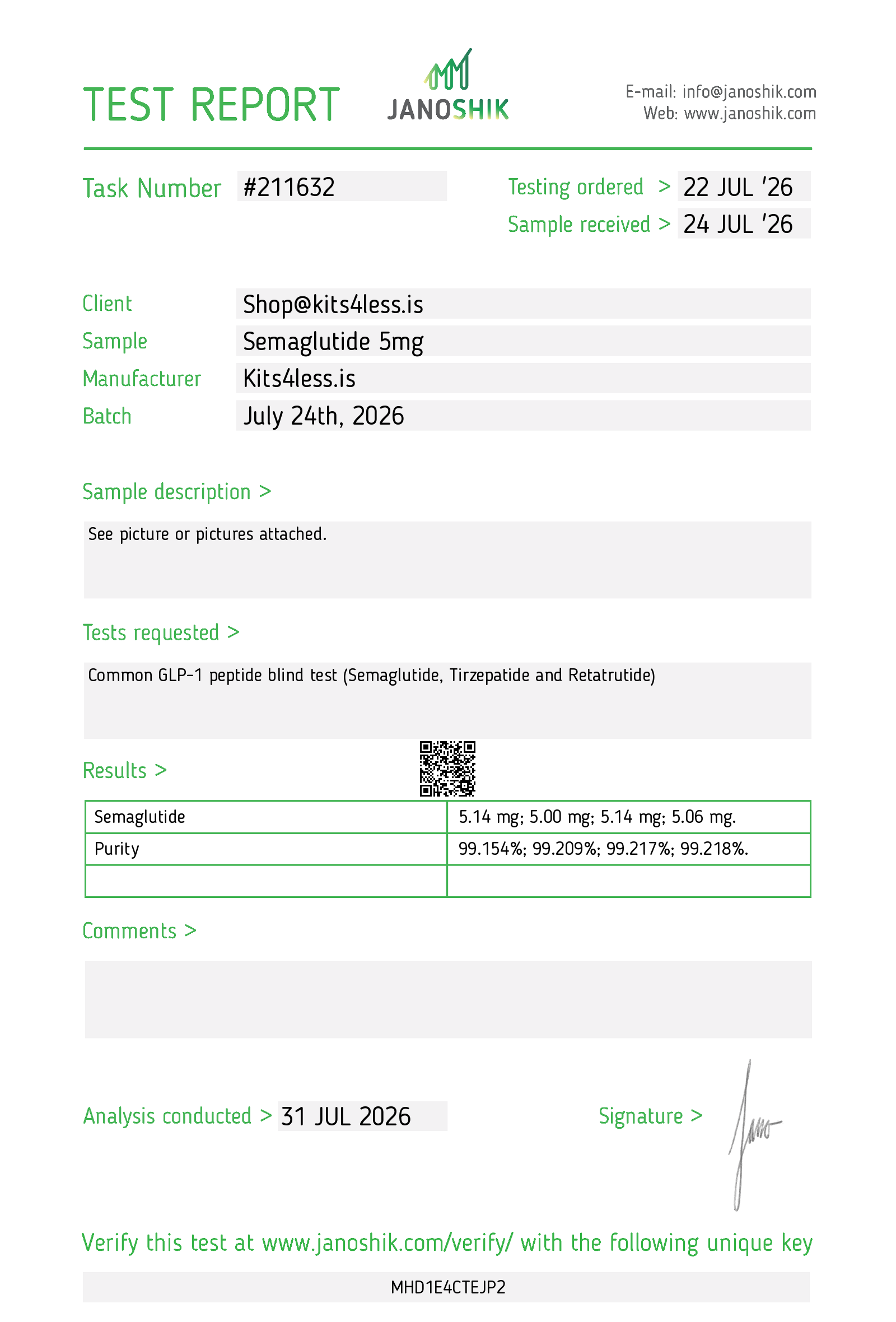 Semaglutide 5mg (Single Vial)